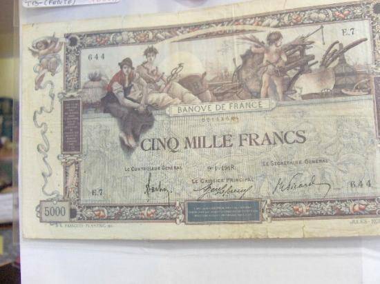Billet de cinq mille francs